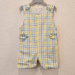 Pastel Plaid Classic Romper Boys 3T Holiday